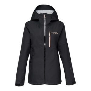 Flylow Gear Womens Billie Coat - Ski Jacket - Outerwear - Ski Shell - Black/Pink